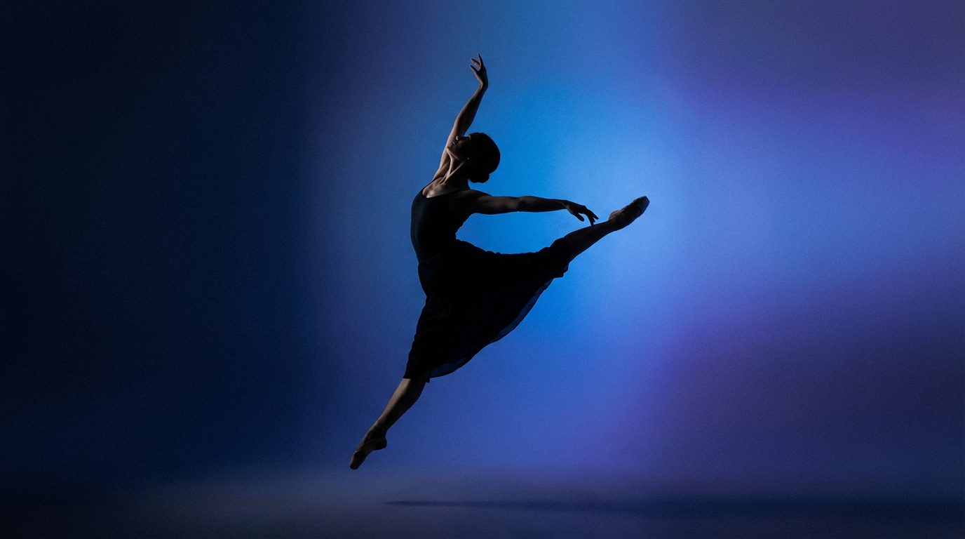 Artistic portrait silhouette in motion